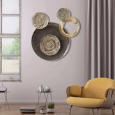 Round Frame Gold Wall Art